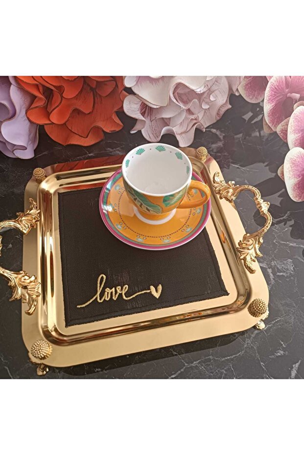 LOVE AŞK  KAHVE YANI KOKTEYL PEÇETESİ 1 ADET - 7