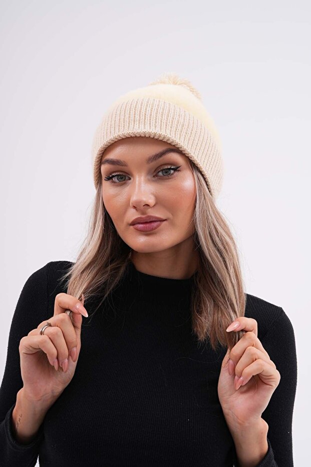 Peluş Ponponlu Bere - 4