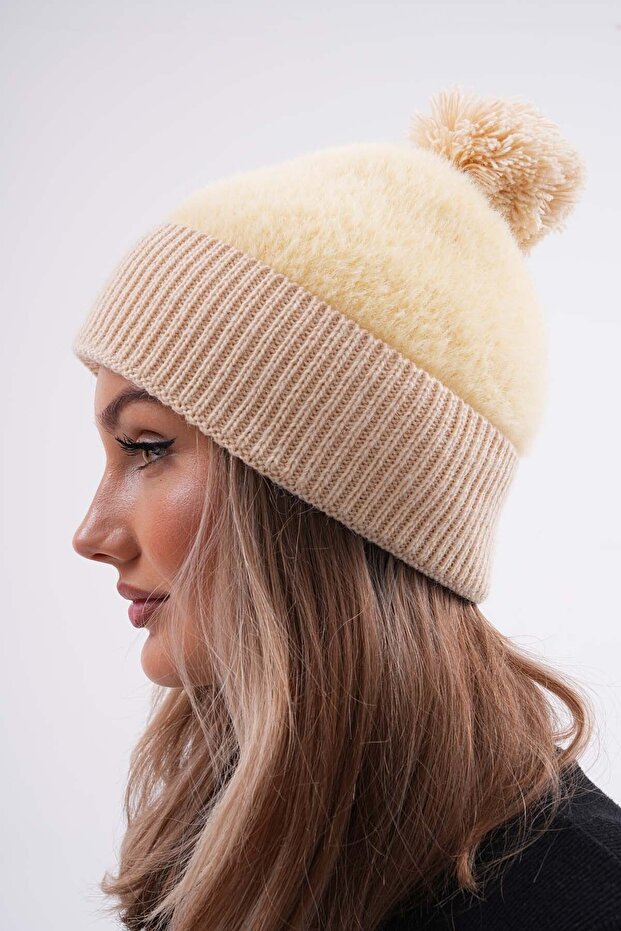 Peluş Ponponlu Bere - 7