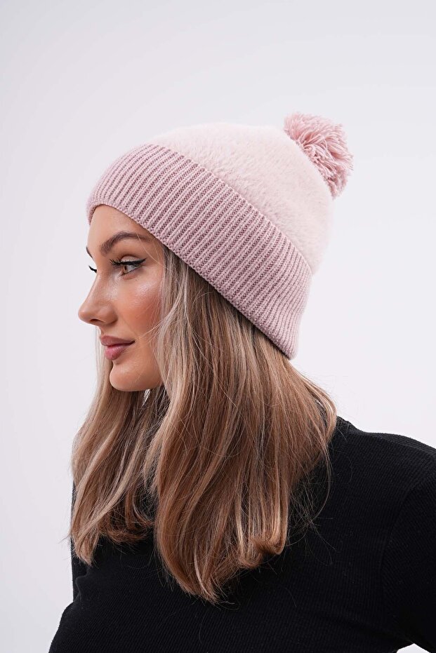 Peluş Ponponlu Bere - 5