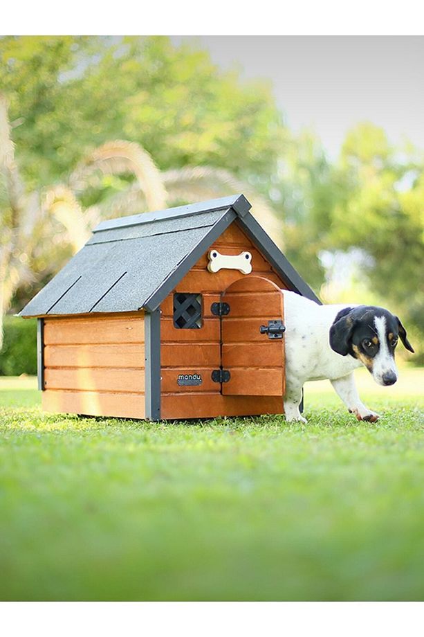 Isı Yalıtımlı Ahşap Kedi-köpek Kulübesi (SMALL) - 2