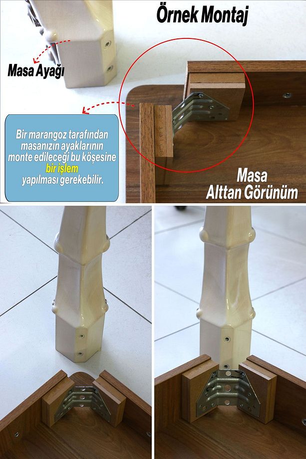 Elips Masa Dresuar Ayağı 75 Cm Plastik Gold Altın Ayak Mutfak Yemek Masası Mobilya Ayakları Gold - 8