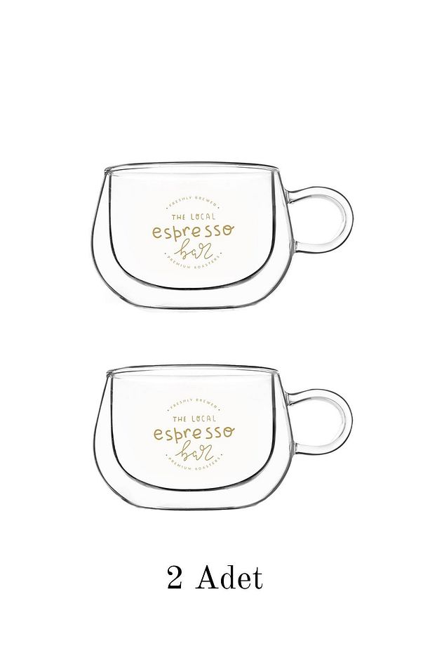 2’li Çift Cidarlı Double Espresso ve Türk Kahvesi Fincanı 160 ml - 2