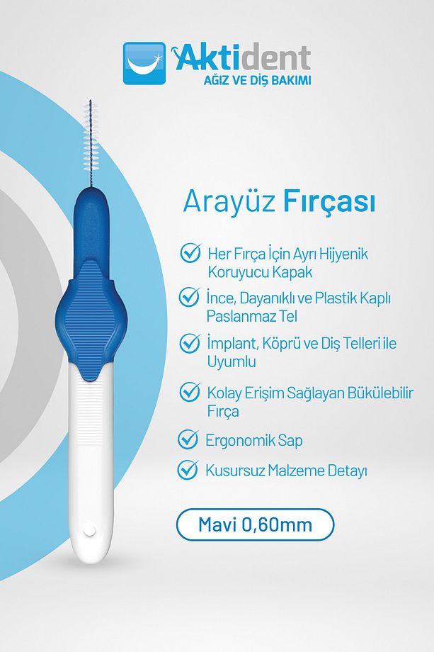 Arayüz Fırça Seti 0.60 mm Mavi 4 Adet - 2