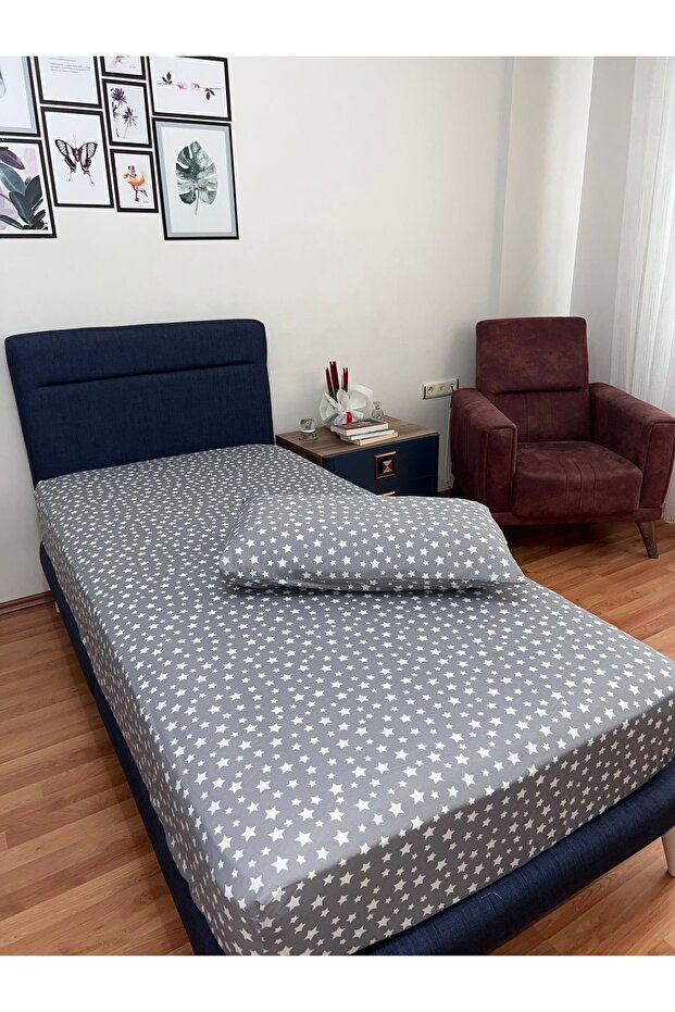 ملاءة سرير مفردة مطاطية ومبطنة - 3