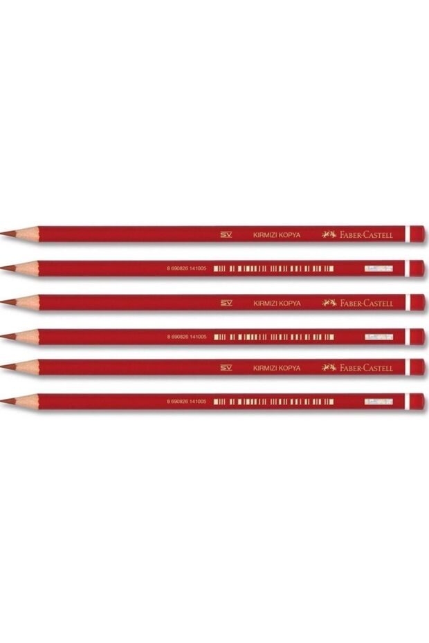 Faber Red Colored Pencil 1410 6 Pack (1131410000)