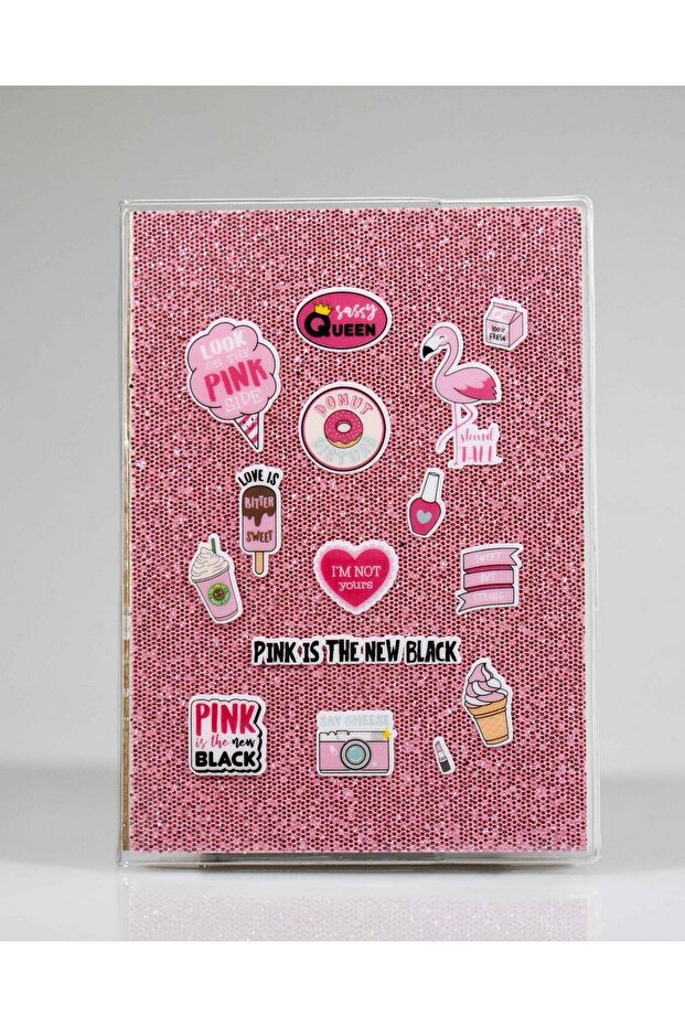 Pink Pink Glitter Notebook - 1