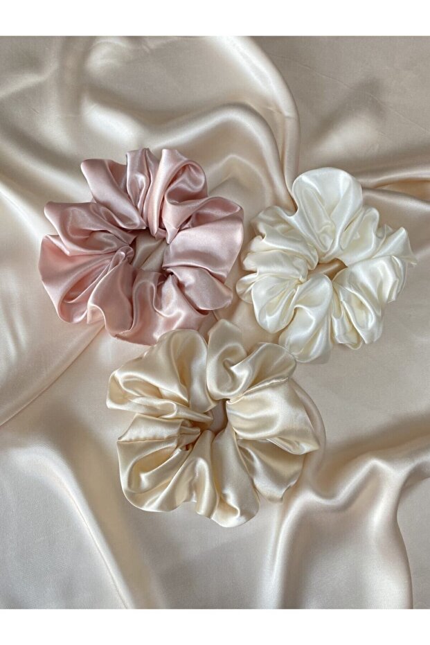 Women's 3-Piece Satin Hair Rubber Band Set