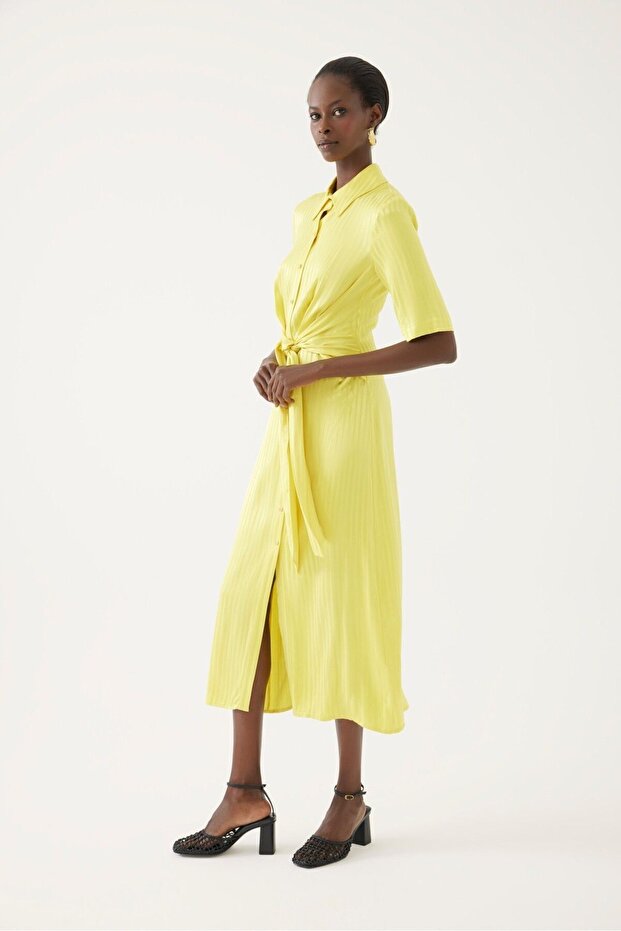 Buttoned Midi Dress - 3