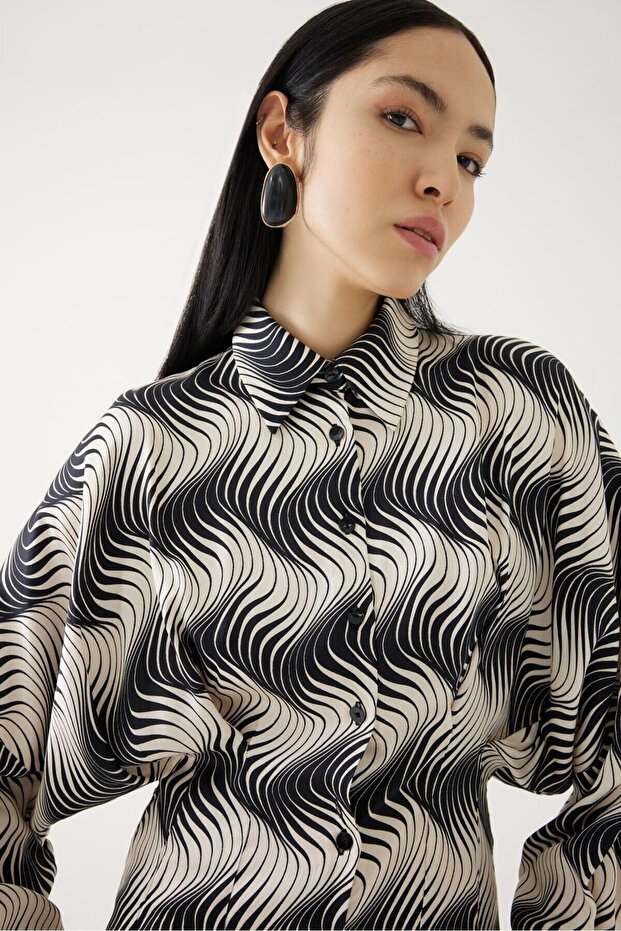 Düğme Detaylı Elbise - 3