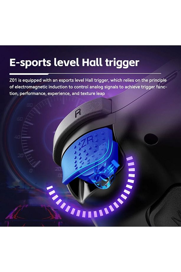 Z01 Rgb Işıklı Switch/Ps3/Ps4/Android/iOS MFi/Pc/Steam Uyumlu Kablosuz Bluetooth Gamepad - 6