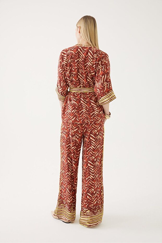 Mixed Color Belted Jacket - 2