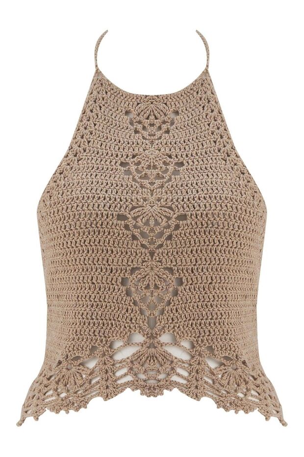 El Örgüsü Halter Yaka Top