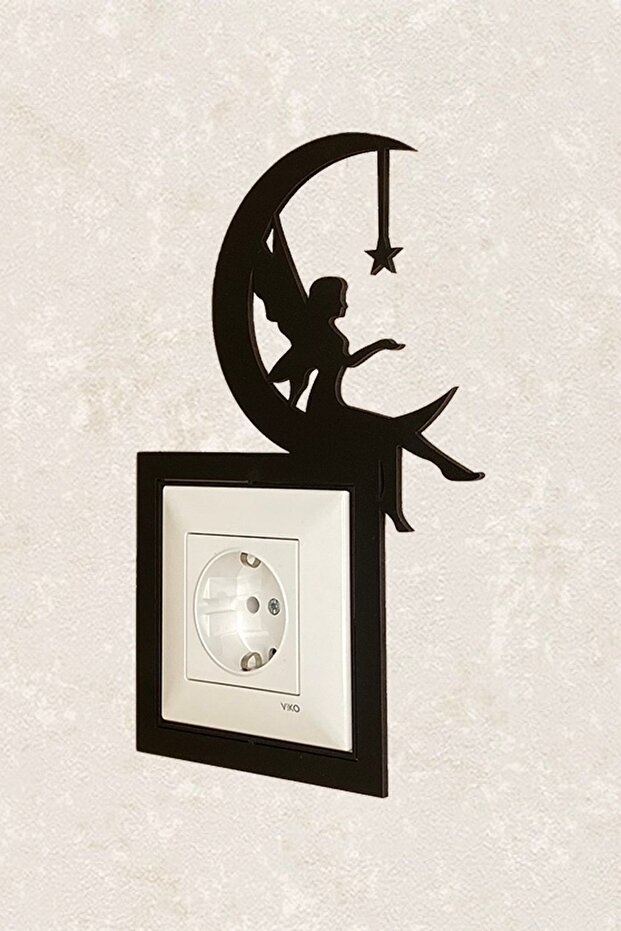 2123 Laser Cut Wooden Socket Frame Single Moon Fairy - 4