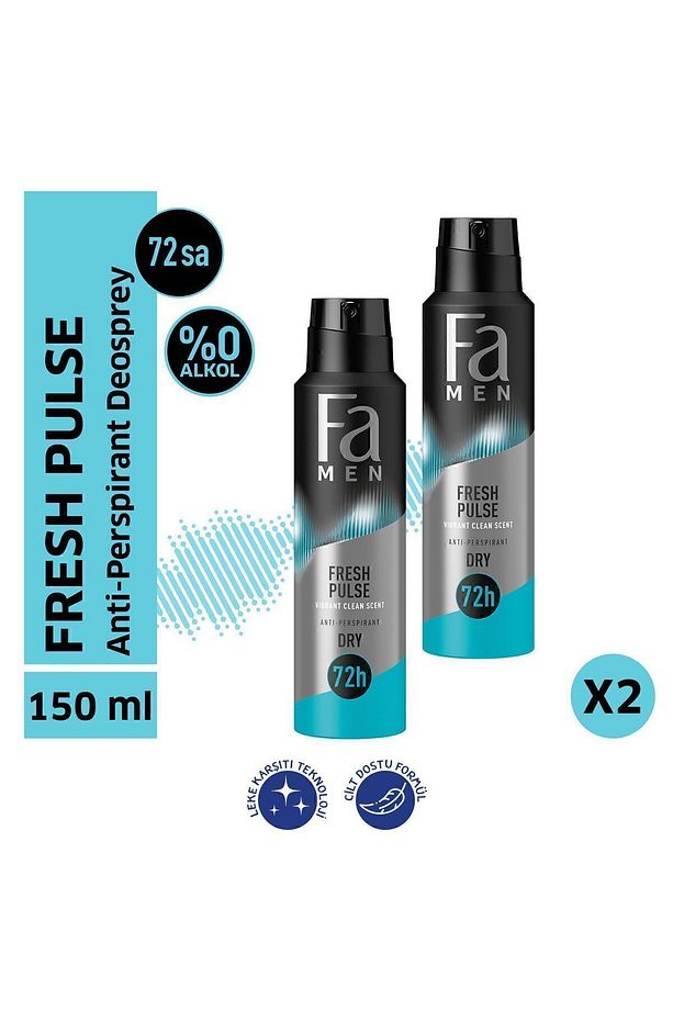 Erkek Deosprey Fresh Pulse 150 ml X 2 Adet - 1