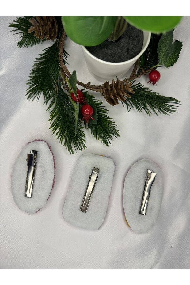 Punch 3'lü Pembe Mor Klips Toka Seti - 2