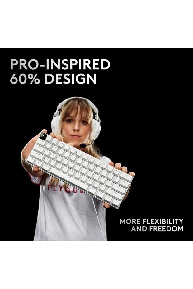 G PRO X 60 LIGHTSPEED Wireless Gaming Keyboard,TKL 60%  GX Optical Tactile Switches White - 6