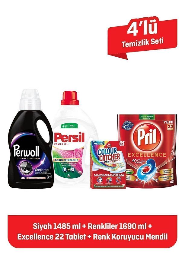 Yıkama & Temizlik Deterjan Seti: Perwoll, Pril, Persil ve K2r - 1