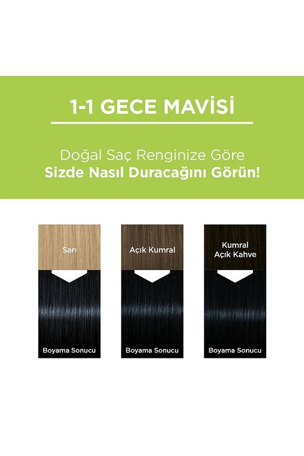 Kalıcı Doğal Renkler 1-1 Gece Mavisi - 2