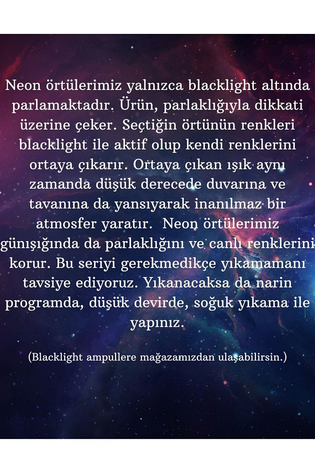 Psychedelic Cat in Space / Blacklight ile Parlayan Neon Duvar Örtüsü UV Aktif Glow Tapestry - 7