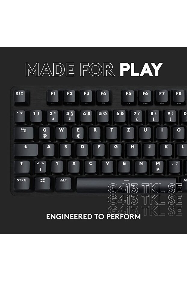 G413 TKL SE Mechanical Gaming Keyboard Compact Backlit with Tactile Switches, Black - 8