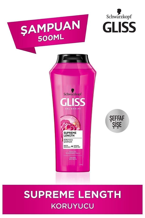 Supreme Length Koruyucu Şampuan - Biotin Kompleksi Ve Şakayık Çiçeği Özü Ile 500 ml - 1