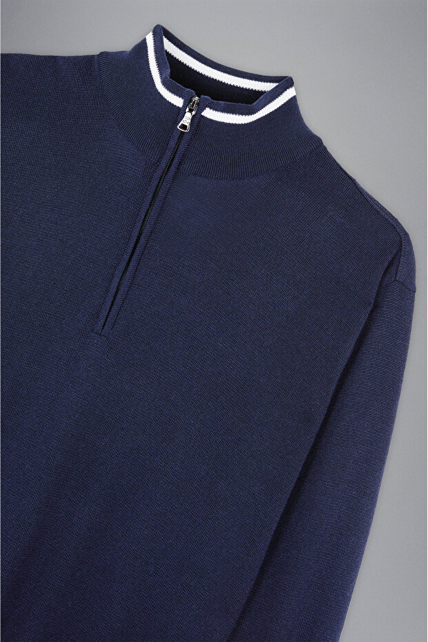 MEN'S ZIPPED PULLOVER C.W. WOOL - 5