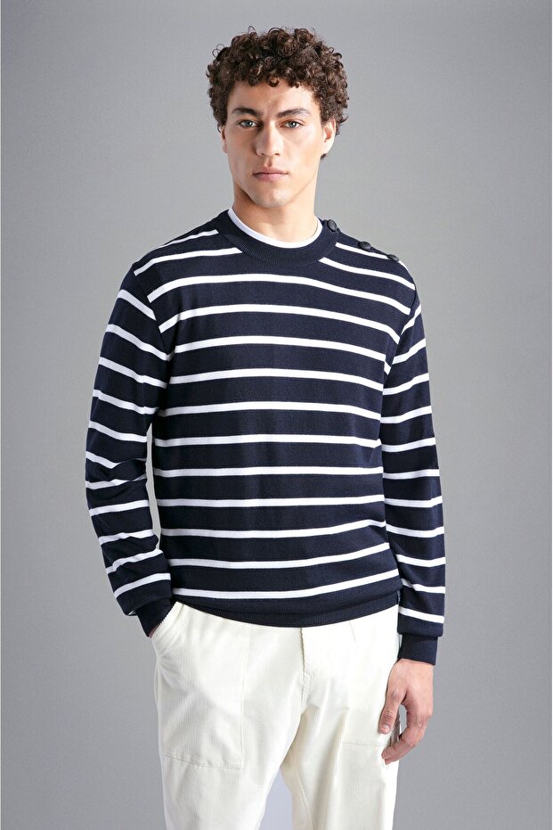 MEN'S KNITTED ROUNDNECK C.WWOOL