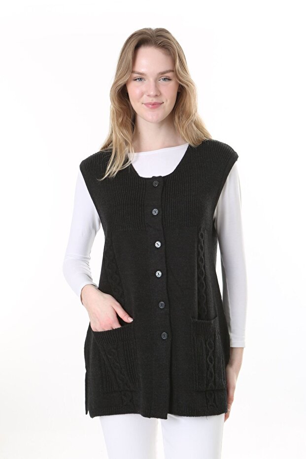 Triko Harttuş Yelek - 5