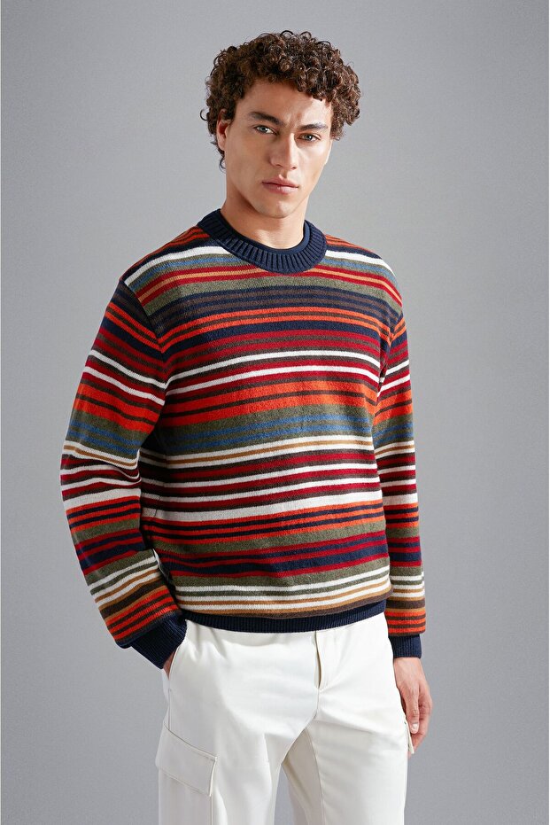 MEN'S KNITTED ROUNDNECK C.W. WOOL - 1
