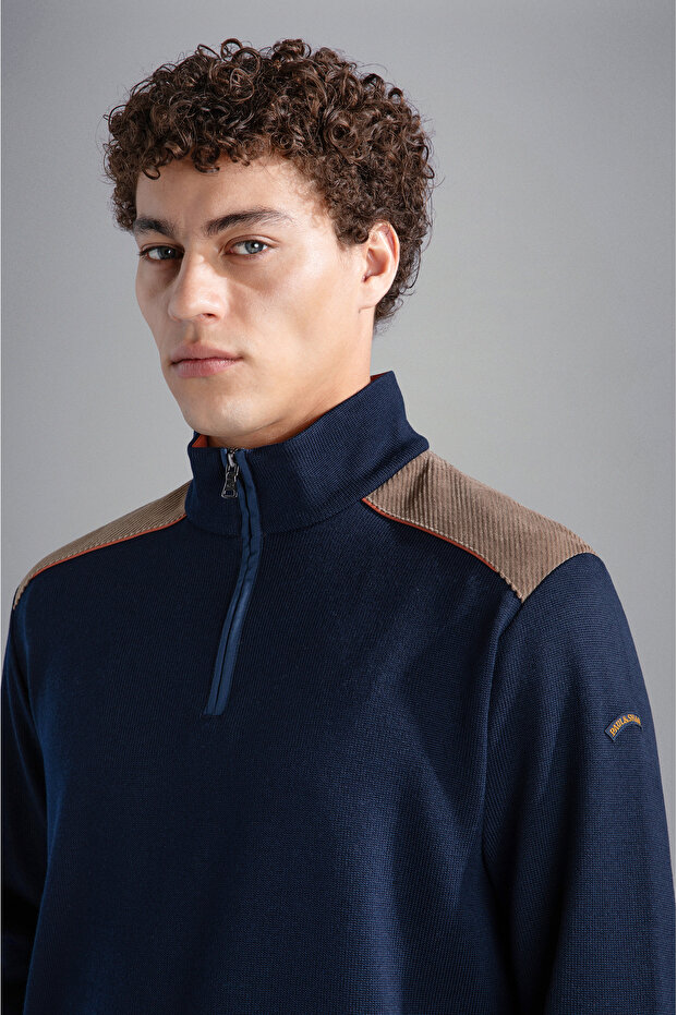 MEN'S ZIPPED PULLOVER C.W. WOOL - 3