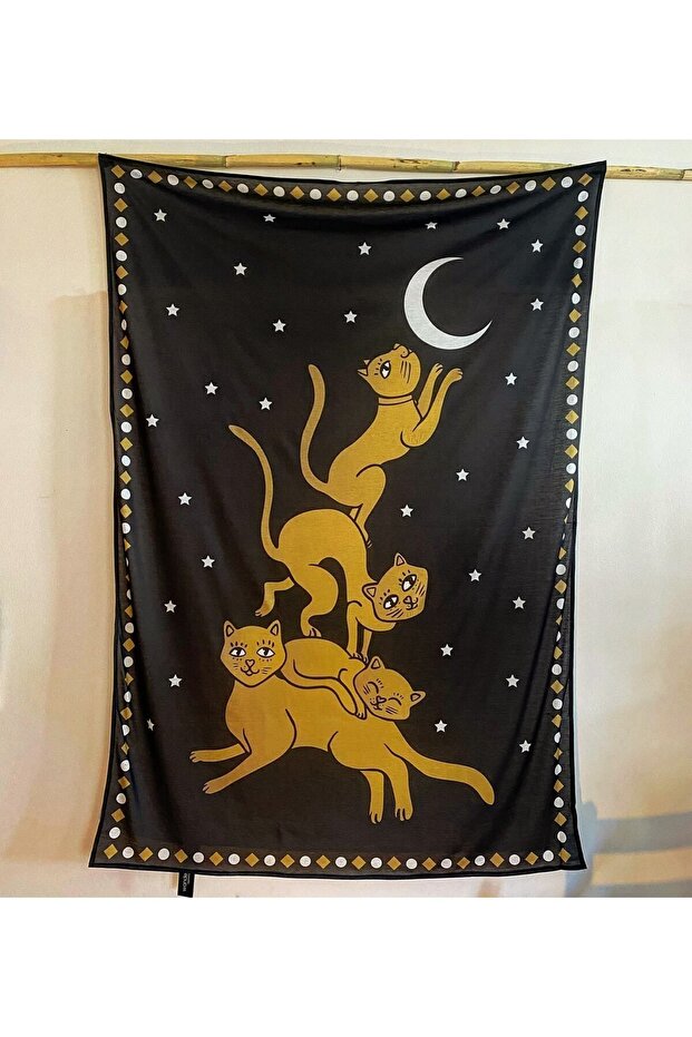 مي!Acroyoga Wander Wallcloth Cat