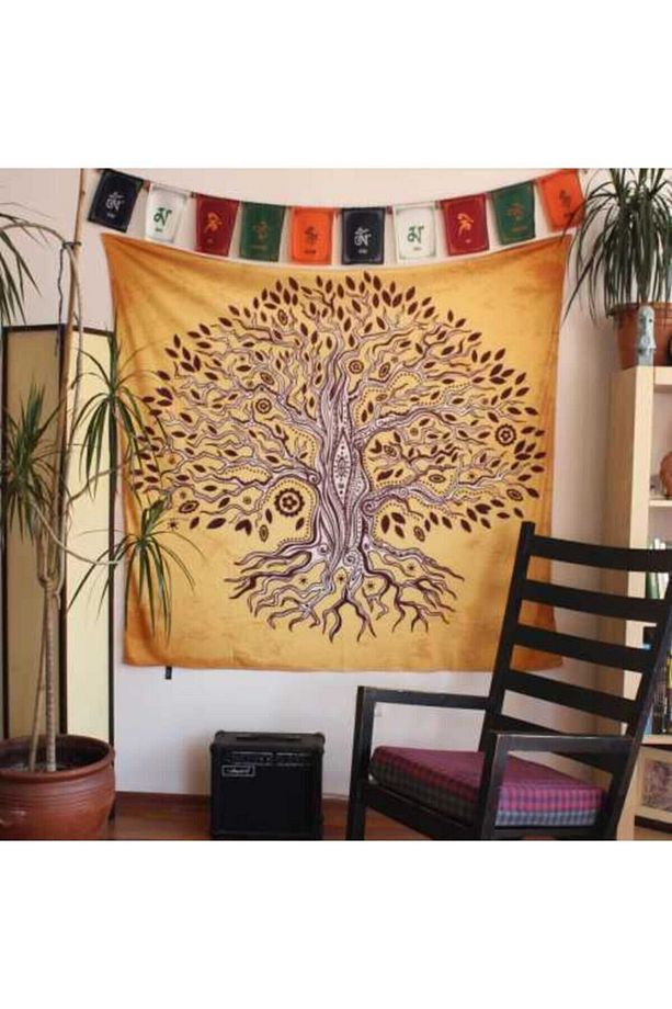 Hayat Ağacı & Tree Of Life Duvar Örtüsü Tapestry - 2