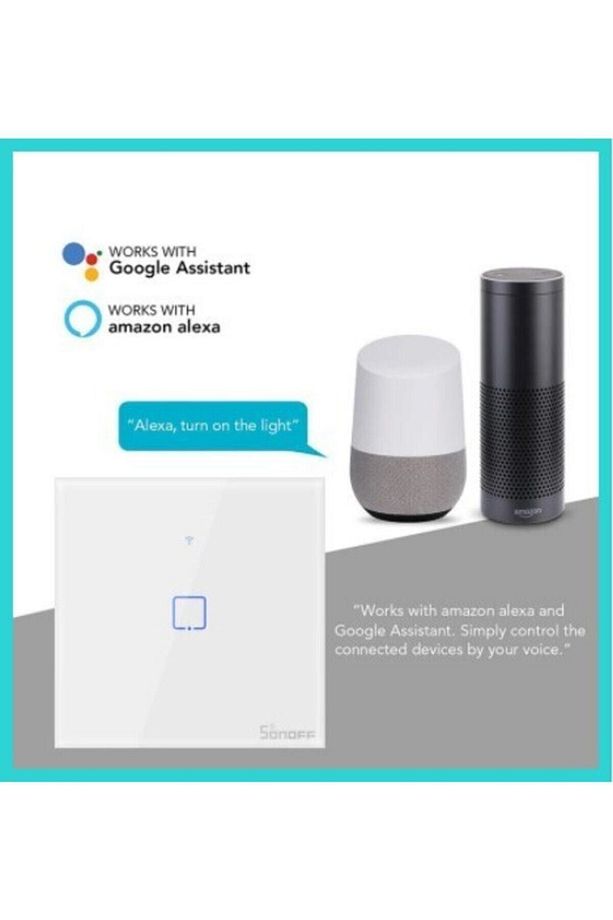 Wifi Işık Anahtarı Google Home-alexa Uyumlu -t0eu1c-tx - 1