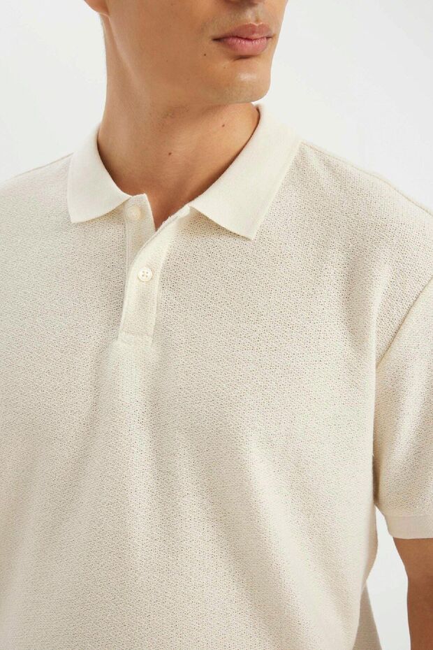 Regular Fit Kısa Kollu Krep Polo Tişört C4149ax24sm - 6