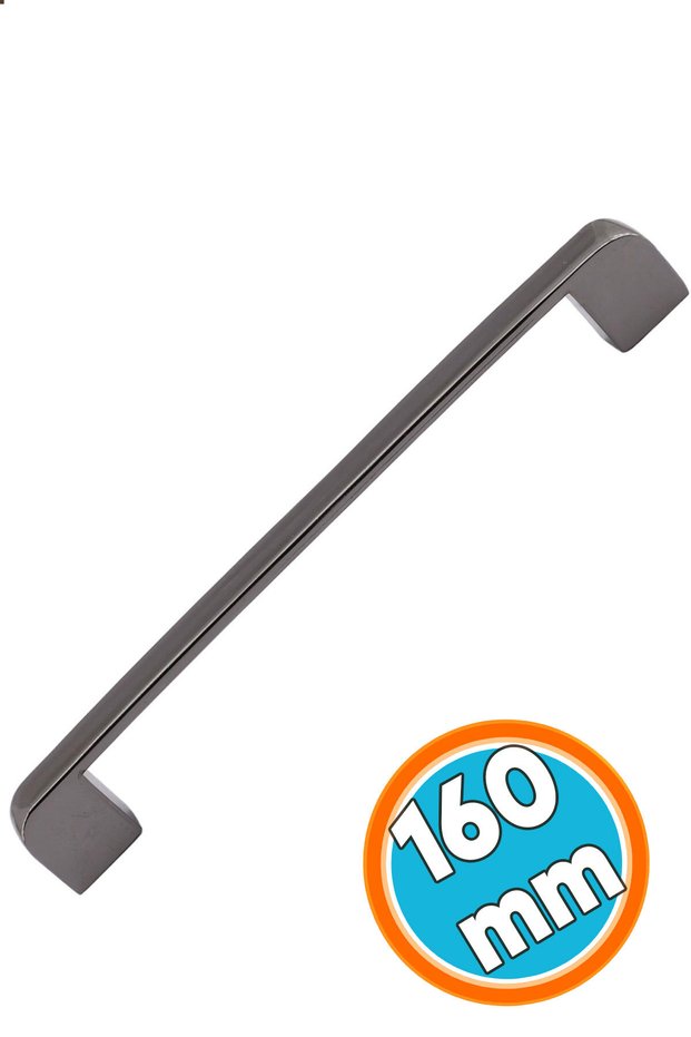 Furniture Kitchen Cabinet Drawer Cabinet Door Metal Handle Handle Handles Smoked Oval 160 mm