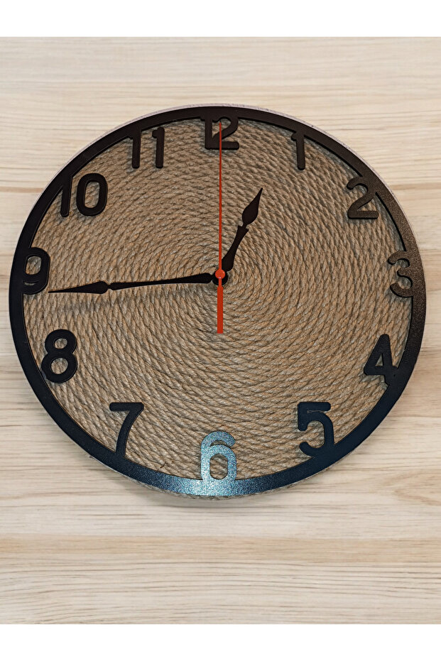 Wicker String Decorative Wall Clock - 4