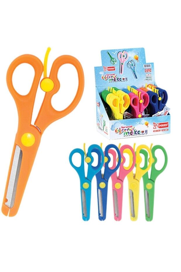 Safe Protected Blunt Scissors for Children with Plastic Frame