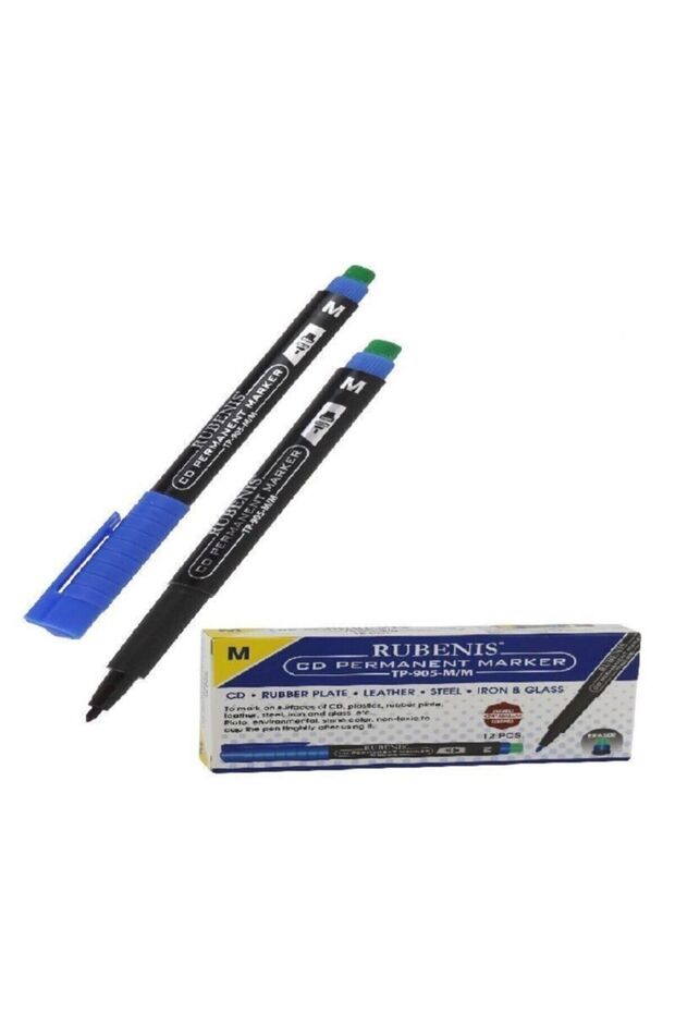 Tp-905-m/m قلم قرص مضغوط دائم M سلسلة مع ممحاة أزرق 12 قطعة (1 عبوة 12 قطعة)