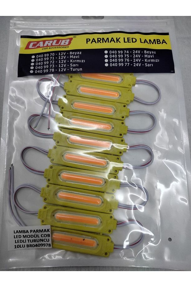 Parmak Led Modül COB Ledli (TURUNCU) SU GEÇİRMEZ (12 V)(10 aDET) - 2