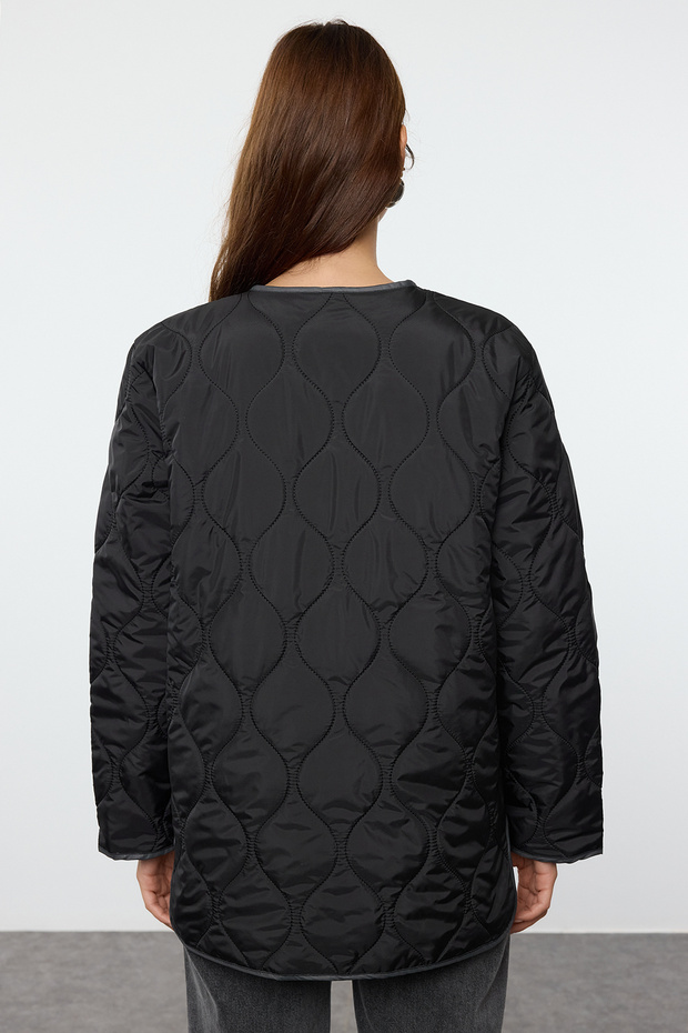 Siyah Oversize Mont TWOAW23MO00134 - 8