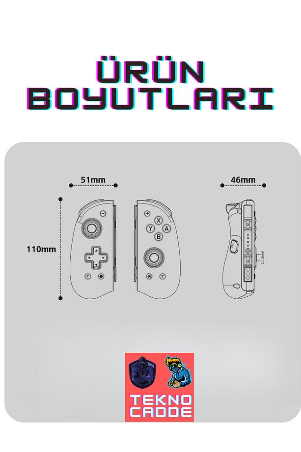 JOY-04 Nintendo Switch/Switch Lite/Switch Oled Makro Tuş Kademeli Tetik Joy-Con Oyun Kolu - 5