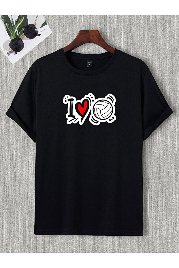 Unisex Oversize Volleyball Volleyball Top Sports Lover Net Friend T-Shirt T-Shirt