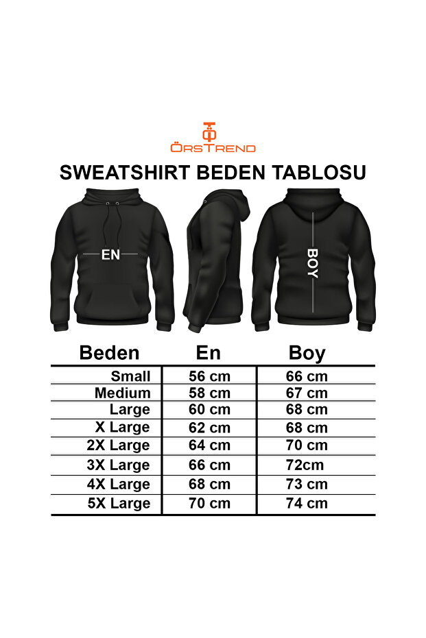 Punisher Baskılı Unisex Kapşonlu Sweatshirt - 4