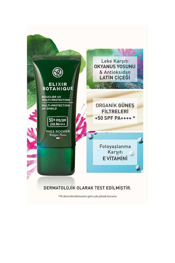 50+ SPF Yüz Kremi - Yaşlanma Karşıtı Bitkisel Antioksidan Bakım / Elixir Botanique - 1