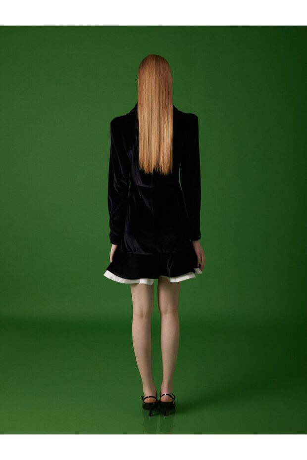 Volanlı Mini Elbise - 3