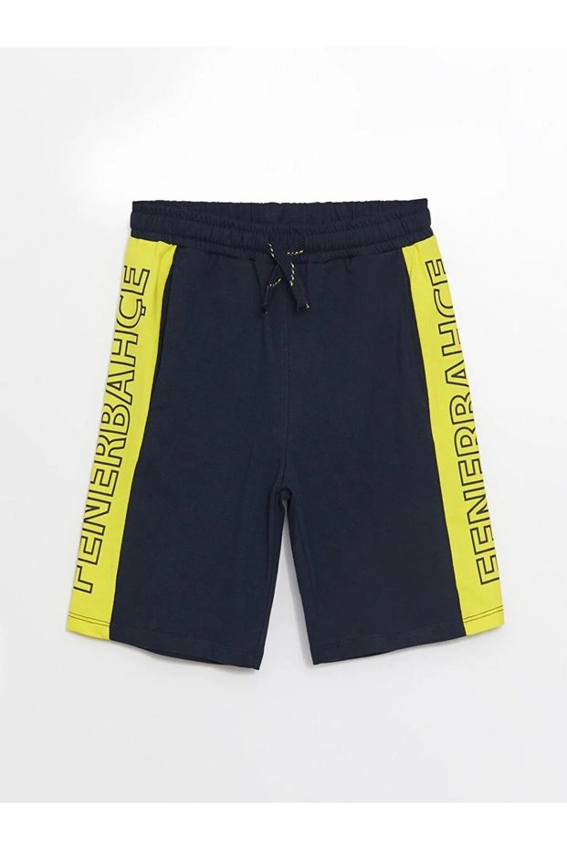 LCW Kids Elastic Waist Fenerbahçe Printed Boys' Shorts