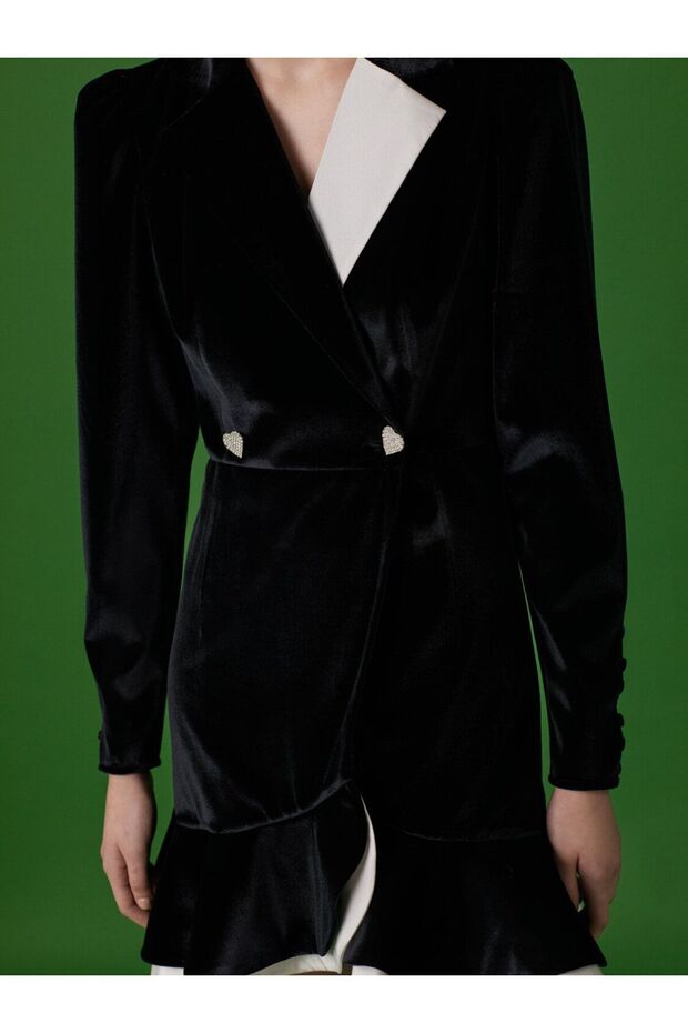 Volanlı Mini Elbise - 4