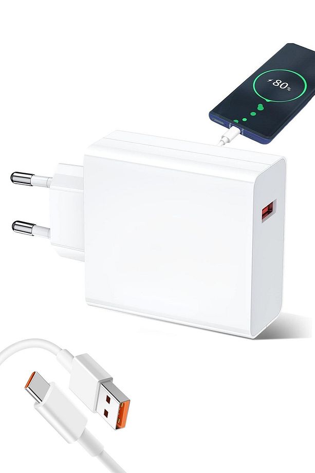 120 Watt Samsung Redmi Oppo Xiaomi Huawei Uyumlu Turbo Hızlı Şarj Cihazı Fast Dualcom Şarj Seti - 4
