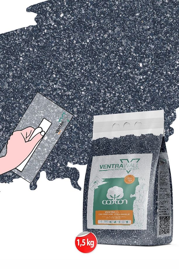 Isı Ve Ses Yalıtımlı Sürülen Duvar Kağıdı | Kendinden Yapışkanlı | Koyu Mavi | Db01- 1,5kg | 5m² - 4